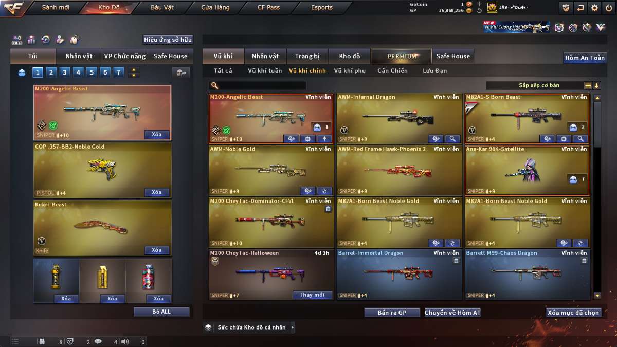shop acc cf uy tin gia re